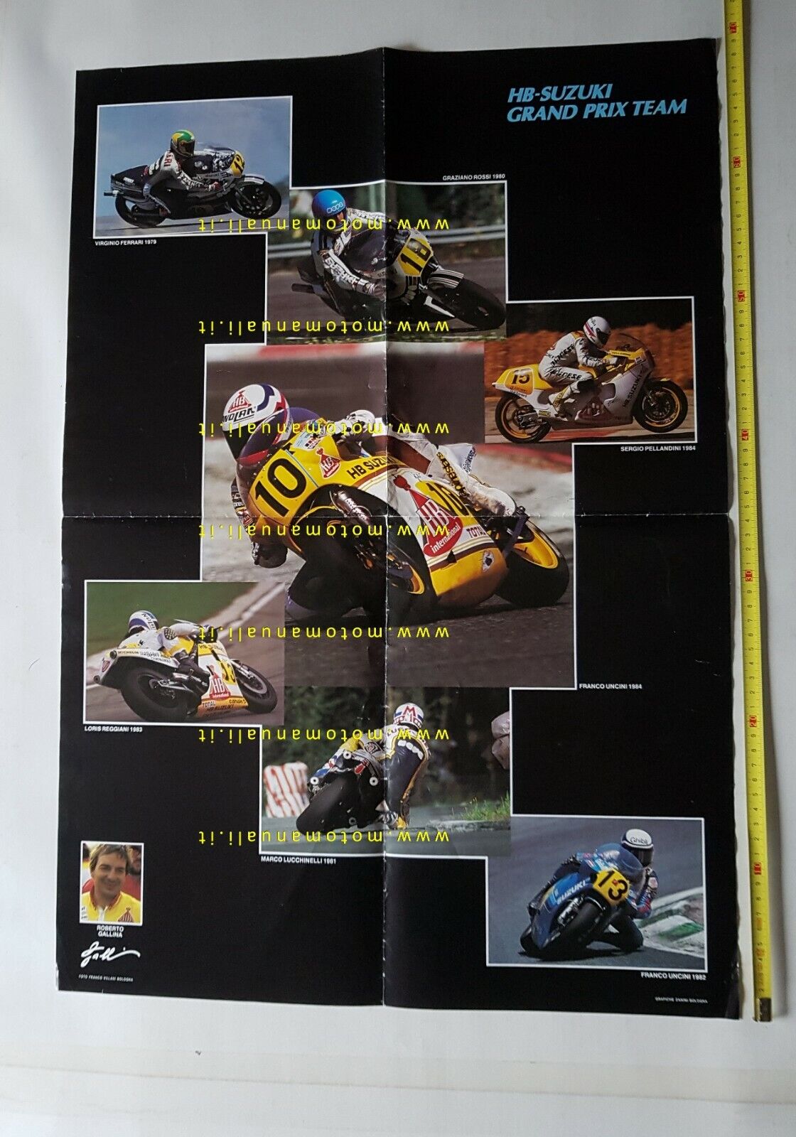 HB-Suzuki Grand Prix Team 1985 poster manifesto originale no depliant …