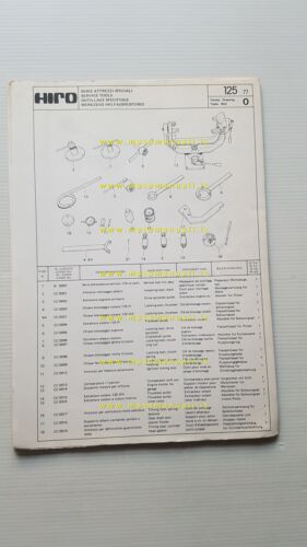 HIRO motore 125 1977 catalogo ricambi originale spare parts list