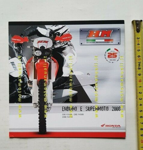 HM Honda CRE CRM 2008 enduro supermoto depliant originale italiano …