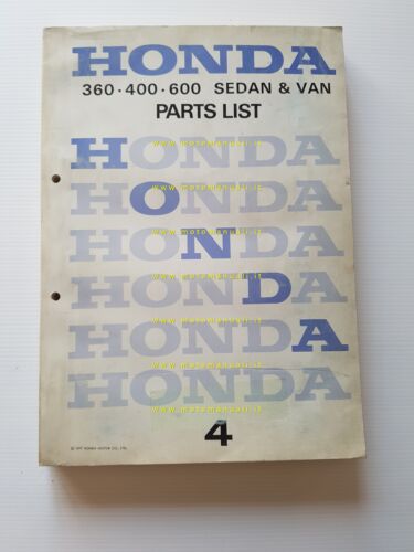 HONDA 350 400 600 Sedan - Van 1973 catalogo ricambi …