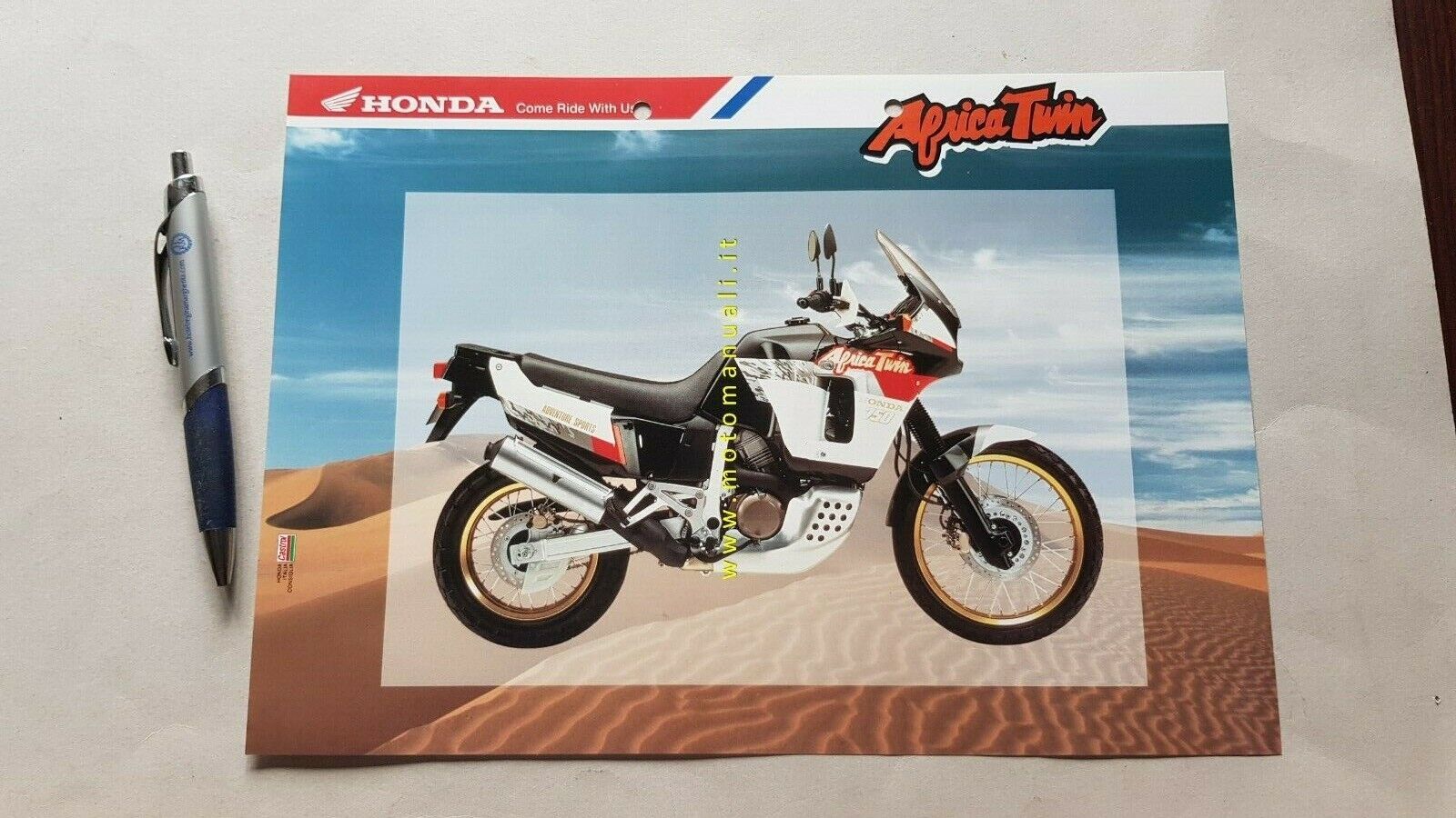 Honda Africa Twin XRV 750 1991 depliant originale moto brochure