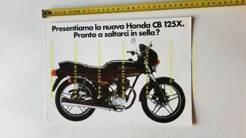 Honda CB 125 X 1983 depliant originale italiano brochure
