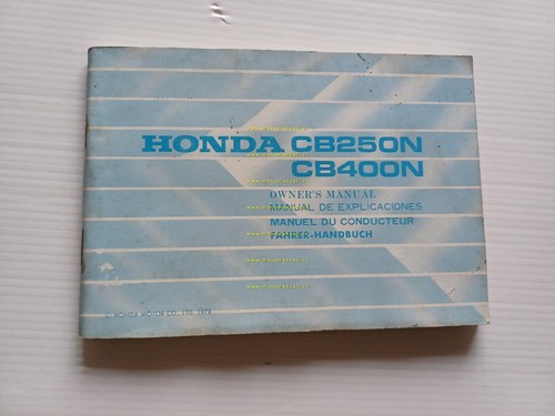 Honda CB 250 N - CB 400 N 1978 manuale …