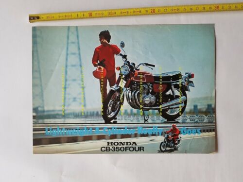 Honda CB 350 Four 1972 depliant INGLESE moto originale epoca …
