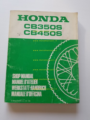 HONDA CB 350 S - CB 450 S 1986 manuale …