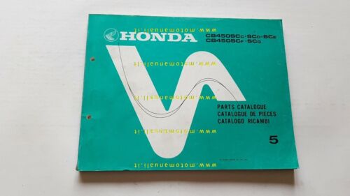 HONDA CB 450 SC 1985 catalogo ricambi ORIGINALE spare parts …