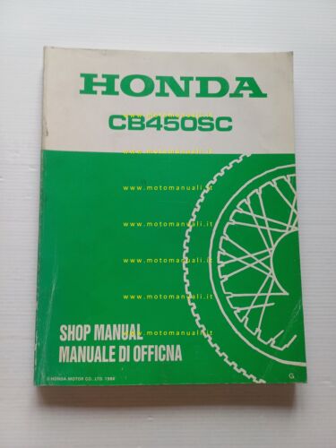 HONDA CB 450 SC 1986 manuale officina ITALIANO originale