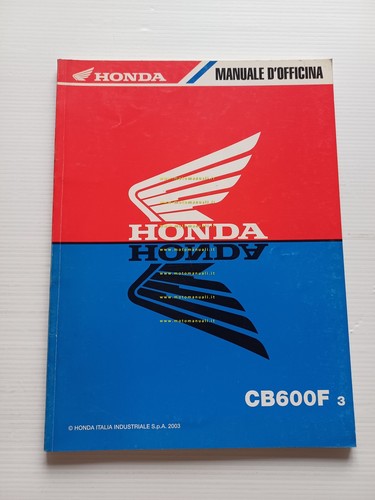 Honda CB 600 F VARIANTI 2003 manuale officina originale