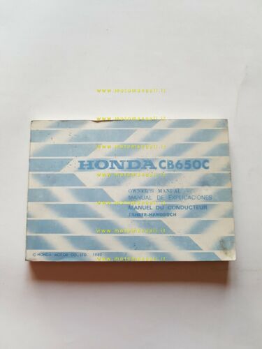 Honda CB 650 C 1980 manuale uso inglese originale owner's …