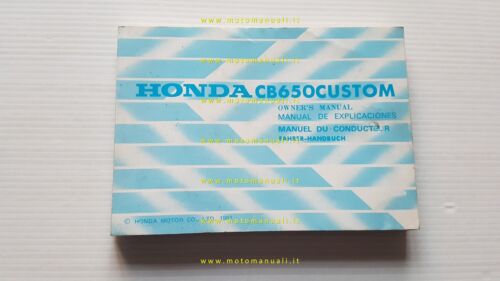 Honda CB 650 Custom 1981 manuale uso manutenzione inglese originale