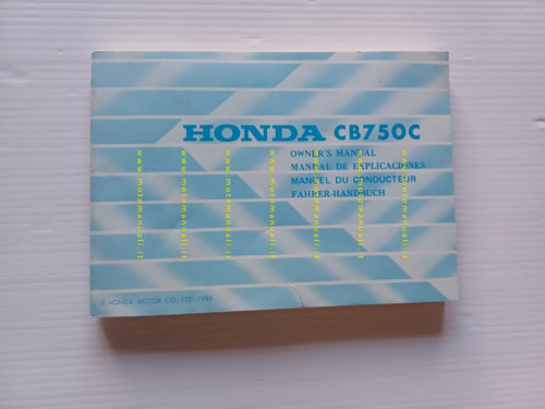 Honda CB 750 C 1980 manuale uso manutenzione originale italiano