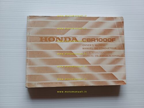 HONDA CBR 1000 F 1986 manuale uso manutenzione libretto originale …