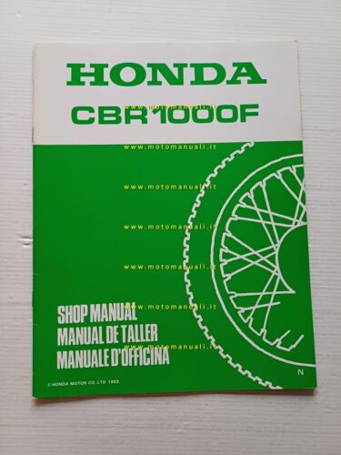 Honda CBR 1000 F VARIANTI 1992 manuale officina originale