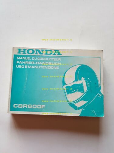 Honda CBR 600 F 1989 manuale uso ITALIANO originale owner's …