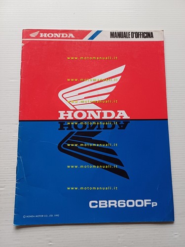 Honda CBR 600 F 1992 aggiornamento SUPPLEMENTO manuale officina originale