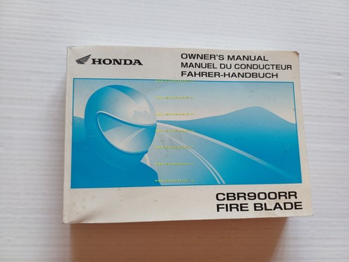 Honda CBR 900 RR Fireblade 2001-2 manuale uso originale inglese …