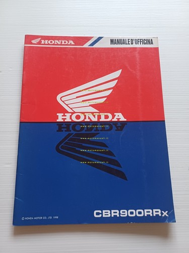 Honda CBR 900 RR Fireblade VARIANTI 1998 manuale officina ITALIANO …