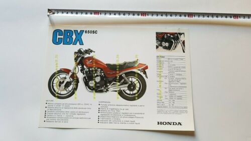 Honda CBX 650 SC depliant ITALIANO moto originale epoca brochure