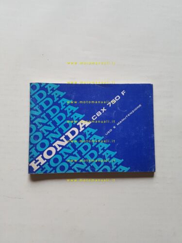 Honda CBX 750 F 1984 manuale uso manutenzione originale italiano