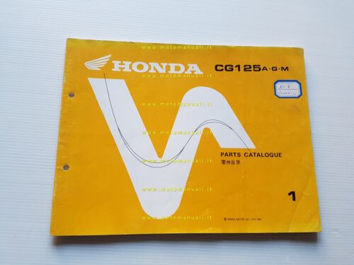 Honda CG 125 A-G-M 1991 catalogo ricambi originale spare parts …