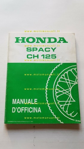 Honda CH 125 SPACY 1992 manuale officina scooter originale italiano