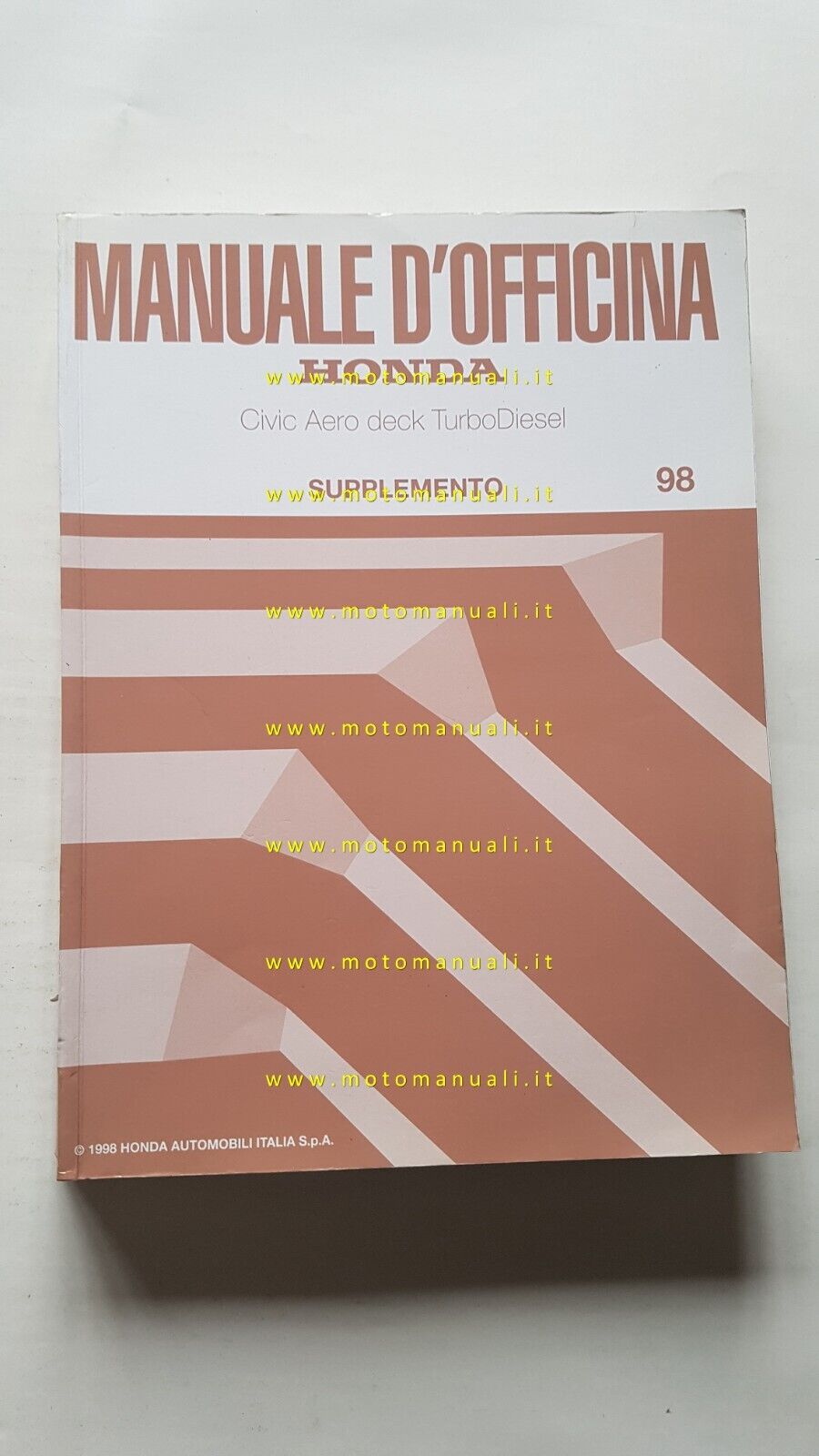 HONDA CIVIC Aero Deck Turbo D. 1998 SUPPLEMENTO manuale officina …