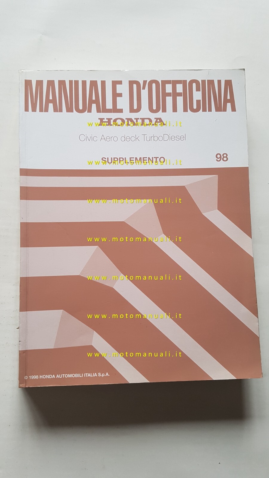 HONDA CIVIC Aero Deck Turbo D. 1998 SUPPLEMENTO manuale officina …