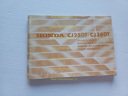 HONDA CJ 250-360 1976 manuale uso manutenzione libretto originale INGLESE