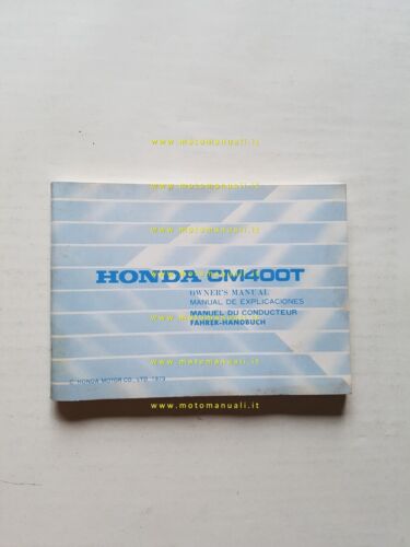 Honda CM 400 T 1979 manuale uso manutenzione originale INGLESE …