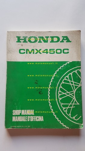 HONDA CMX 450 C 1987 manuale officina originale italiano