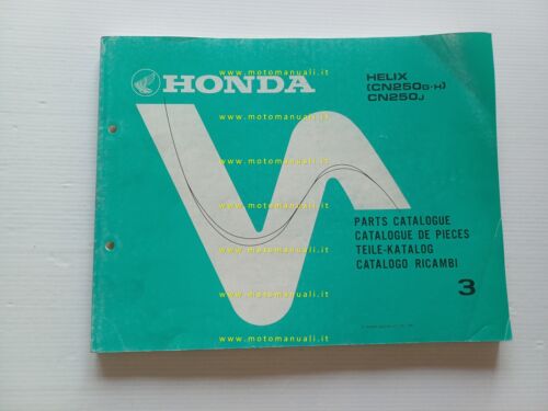 HONDA CN 250 Helix 1987 catalogo ricambi originale