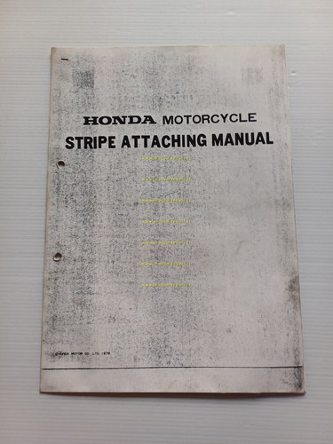 Honda COPIA manuale officina applicazione decalcomanie serbatoio 1979