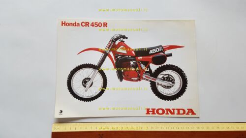 Honda CR 450 R 1981 depliant originale tedesco