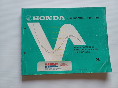 HONDA CR 500 R E-F-G Cross 1985-86 catalogo ricambi originale