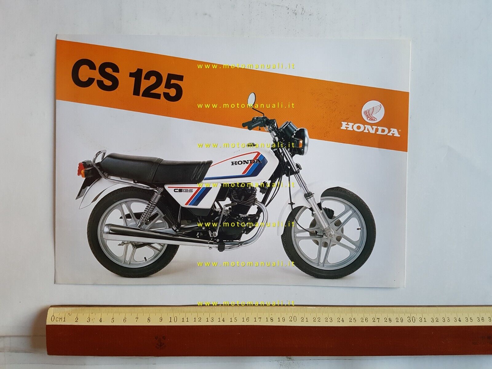 Honda CS 125 depliant ITALIANO moto originale epoca brochure