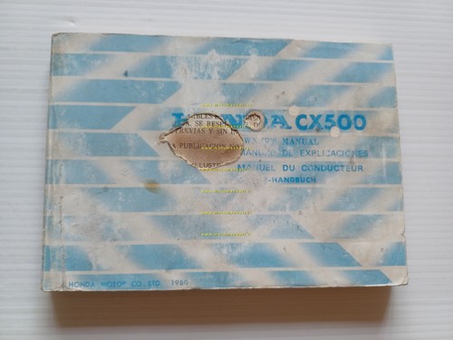 Honda CX 500 1981 manuale uso manutenzione libretto originale inglese