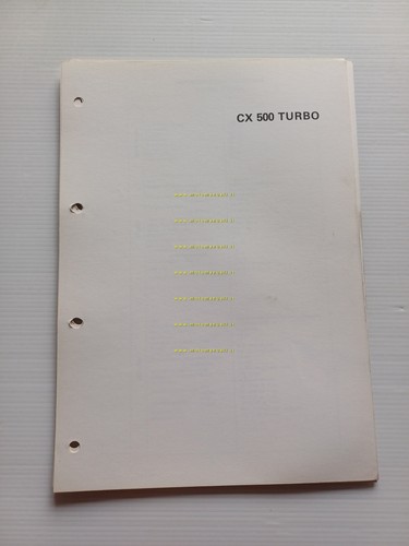 Honda CX 500 TURBO scheda informazioni tecniche manuale officina italiano