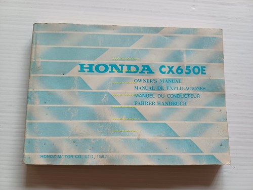 HONDA CX 650 E 1982 manuale uso manutenzione libretto originale …