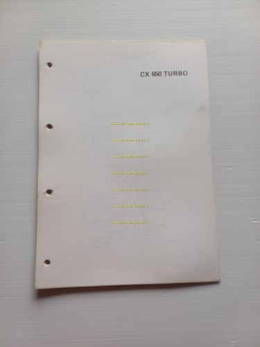 Honda CX 650 TURBO scheda informazioni tecniche manuale officina italiano