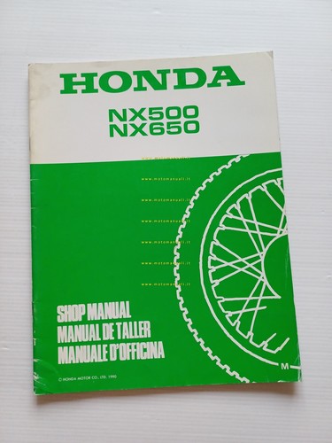 Honda Dominator NX 500-650 VARIANTI 1990 manuale officina originale