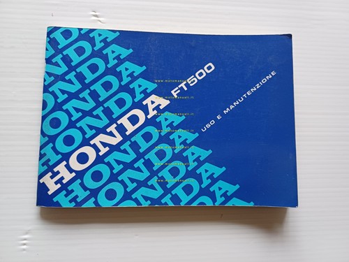 Honda FT 500 1982 manuale uso manutenzione libretto originale ITALIANO
