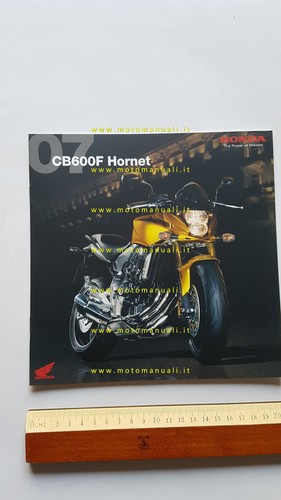 Honda Hornet CB 600 F 2007 depliant originale italiano