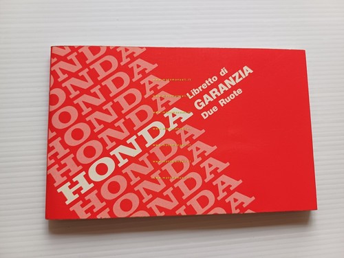 Honda modelli anni 80-90 libretto tagliandi garanzia originale nuovo NO …