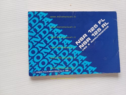 Honda NSR 125 RL - 125 FL 1990 manuale uso …