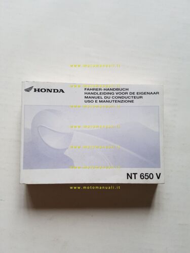 Honda NT 650 V 2003 manuale uso manutenzione libretto originale …