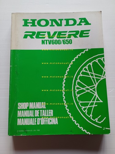 HONDA NTV 600-650 REVERE 1988 manuale officina ITALIANO originale