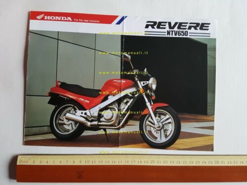 Honda NTV 650 REVERE 1989-90 depliant originale moto INGLESE