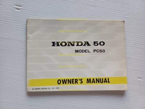 Honda PC 50 K1 1975 manuale uso manutenzione libretto originale …