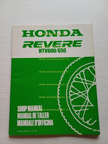 Honda Revere NTV 600-650 VARIANTI 1990 manuale officina originale
