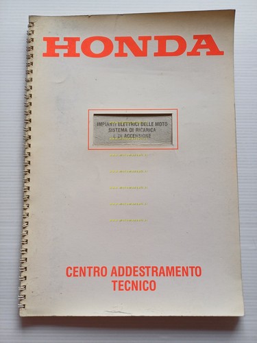Honda sistemi ricarica - accensione Corso formazione ITALIANO manuale officina